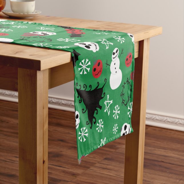 Spooky Christmas Creepy Goth Themed Holiday Kurzer Tischläufer (Beispiel)