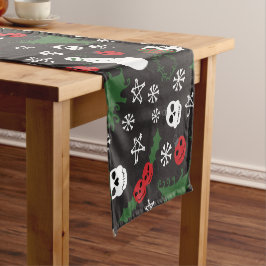 Spooky Christmas Creepy Goth Themed Holiday Kurzer Tischläufer