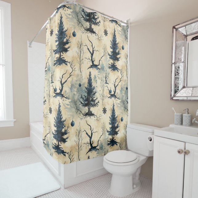 Spooky Christmas Tree Duschvorhang (Beispiel)