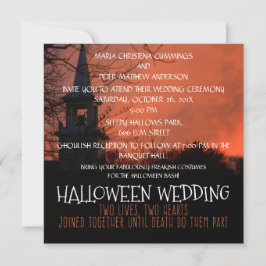 Spooky Church Halloween Einladung zur Hochzeit
