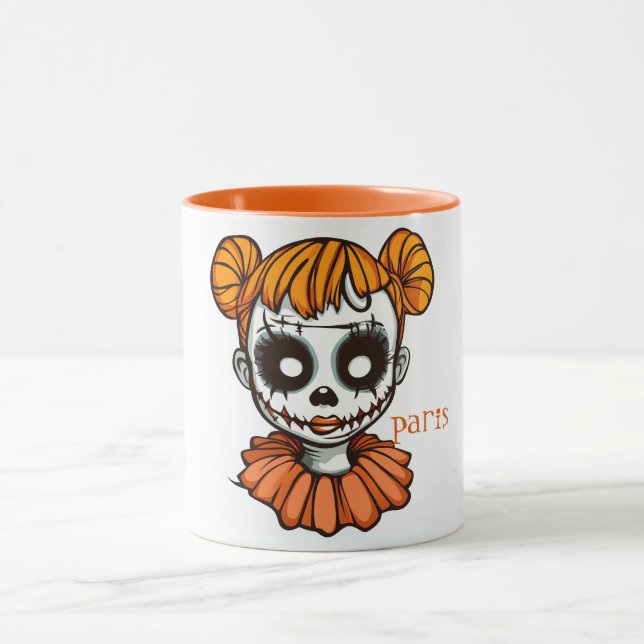 Spooky Clown Zombie Tasse (Zentrum)
