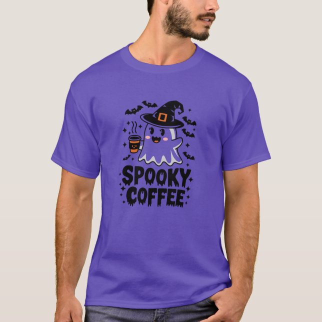 Spooky Coffee retro T-Shirt (Vorderseite)