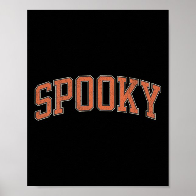 Spooky Collage Style Bleibe Spooky Fall Halloween  Poster (Vorne)