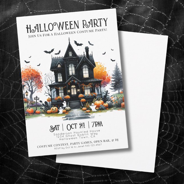 Spooky Costume Halloween-Party Einladung (Spooky Costume Halloween Party Invitation)