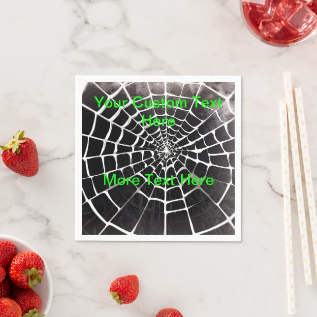 Spooky Creepy Spiderweb Pattern Halloween Custom Serviette (Beispiel)