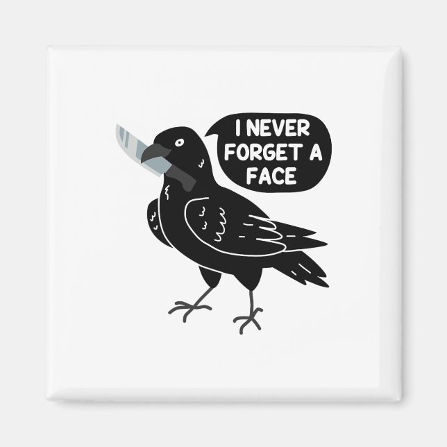 Spooky Crow mit Messer Magnet (Vorne)