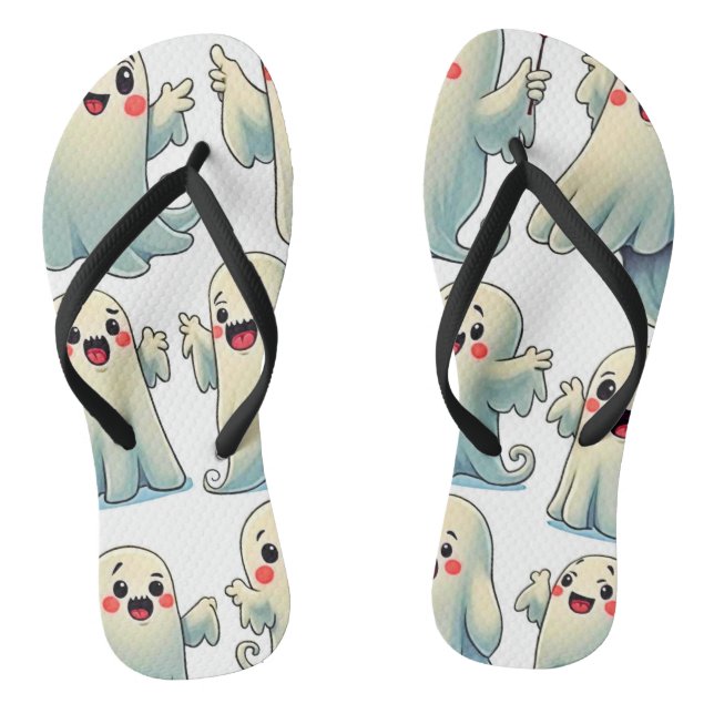 Spooky Cute Ghosts: Hauntingly Fun! Flip Flops (Fußbett)