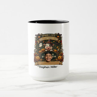 Spooky Cute Halloween Cow Personalized Party Suite Tasse