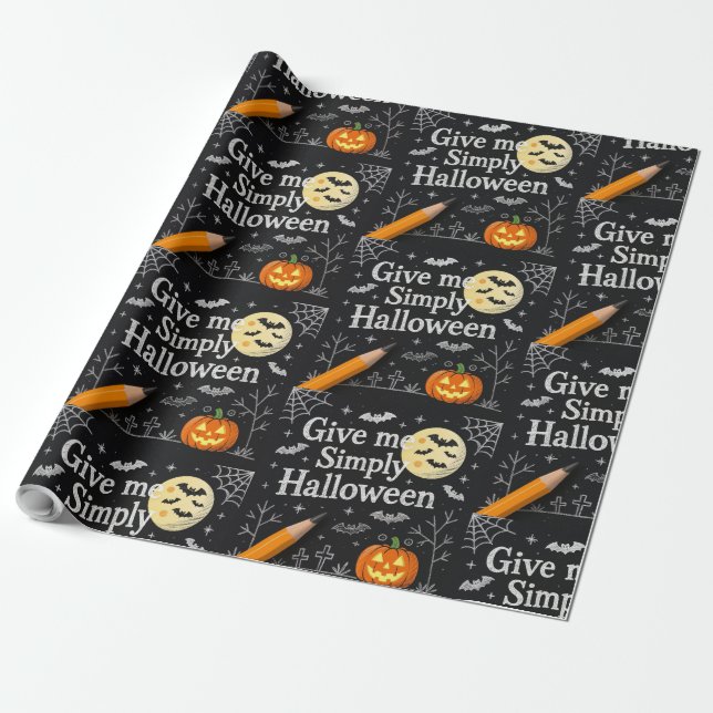 Spooky & Cute Halloween Wrapping Paper Geschenkpapier (Ungerollt)