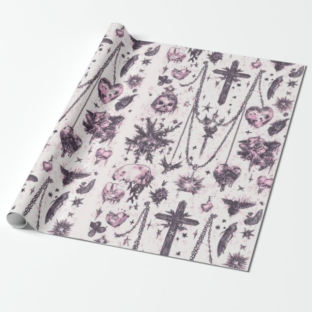 Spooky Cute Happy Halloween  Geschenkpapier (Ungerollt)