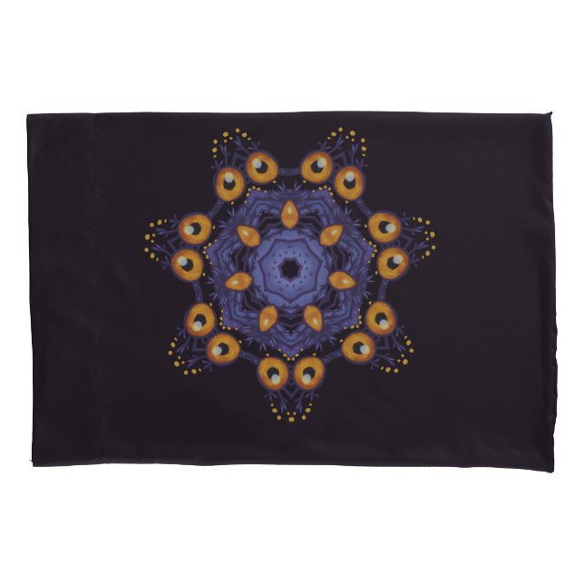 Spooky Cute Mandala Monster Art Halloween Creature Kissenbezug (Vorderseite)