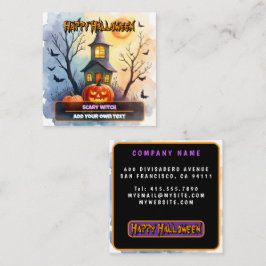 Spooky Cute Modern Halloween Collection Quadratische Visitenkarte