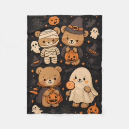 Spooky Cute Teddy Halloween Blanket  Fleecedecke