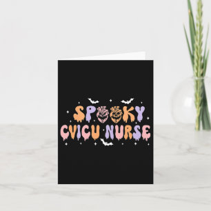 Spooky Cvicu Nurse Halloween Herz Icu Fall Pump Karte