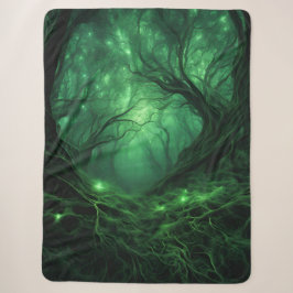 Spooky Dark Green Forest Sherpadecke