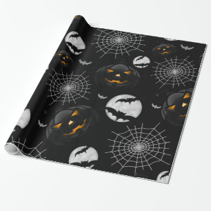 Spooky Dark Halloween Pattern Geschenkpapier