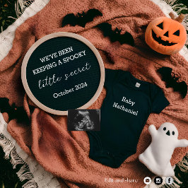 Spooky Digital-Schwangerschaftsankündigung im Okto Einladung