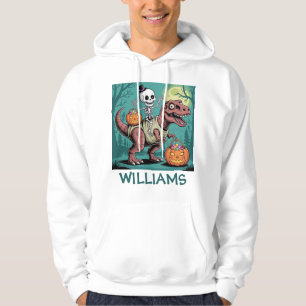 Spooky Dino Rider - Skelett auf Mummy T-Rex Hoodie