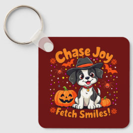 Spooky Dog Art: Halloween Joy & Lächeln holen! Schlüsselanhänger