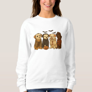 Spooky Dogs Squad – Cute Halloween Puppy Design Sweatshirt