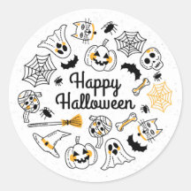 Spooky Doodle Halloween Sticker