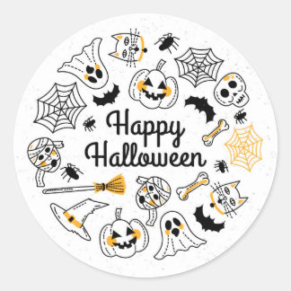 Spooky Doodle Halloween Sticker