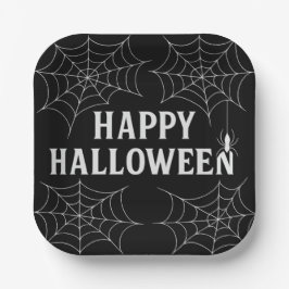 Spooky Drinks glücklich Halloween Spinnennetze Spu Pappteller
