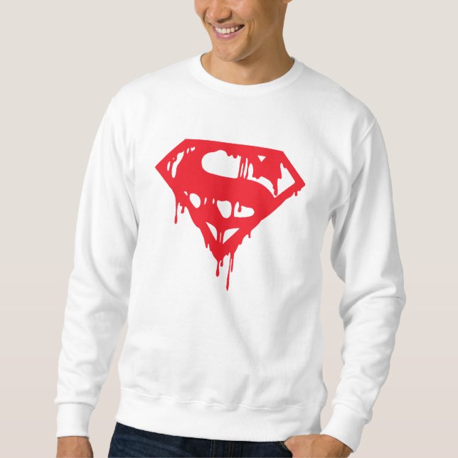 Spooky Dripping Blood Print Halloween Sweatshirt (Vorderseite)