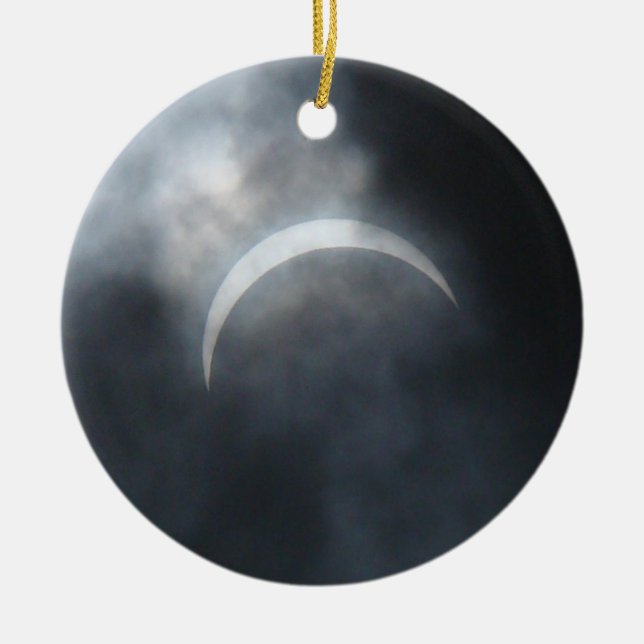 Spooky Eclipse Storm Clouds 2017 Keramikornament (Vorne)