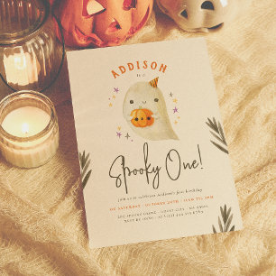 Spooky ein Niedliches Halloween-Geschlecht neutral Einladung