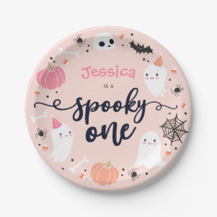 Spooky Ein Niedliches Halloween Ghost 1. Geburtsta Pappteller