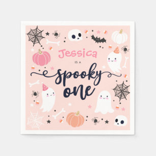 Spooky Ein Niedliches Halloween Ghost 1. Geburtsta Serviette