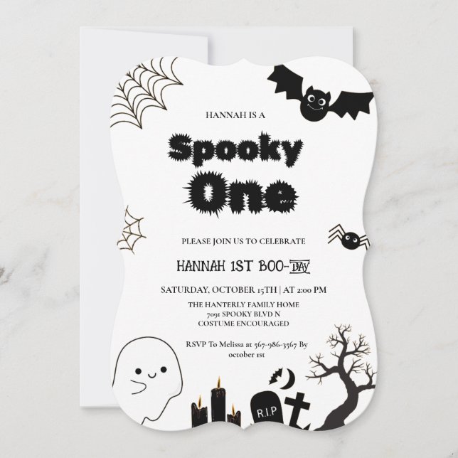 Spooky eine Halloween-Geburtstagsparty (Vorderseite)