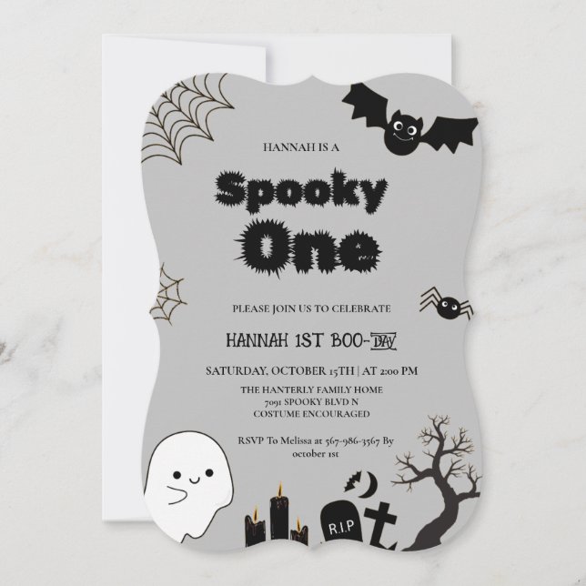 Spooky eine Halloween-Geburtstagsparty (Vorderseite)