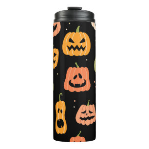 Spooky Elegance: Halloween Pumpkin Art Thermosbecher