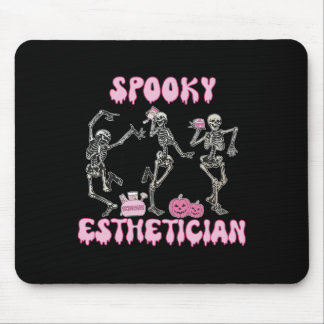 Spooky Esthetician Halloween Skeleton Hauttherapie Mousepad