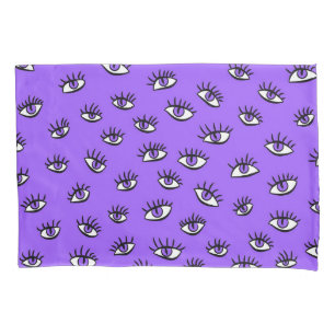 Spooky Evil Eyes Lila Halloween Kissenbezug