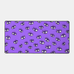Spooky Evil Eyes Lila Halloween Schreibtischunterlage