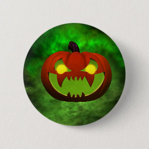 Spooky Evil Halloween Pumpkin Button