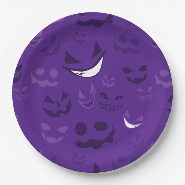 Spooky Faces Pappteller (Vorderseite)