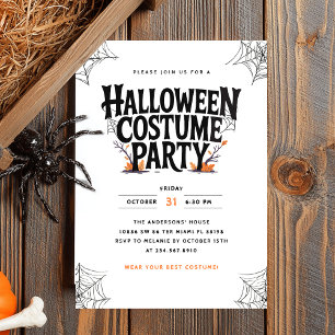 Spooky Fall Halloween Costume Party Einladung