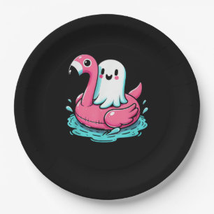 Spooky Flamingo Funny Spooky Summer Summerween Pappteller