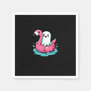 Spooky Flamingo Funny Spooky Summer Summerween Serviette