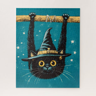Spooky Flying Black Cat Hexe
