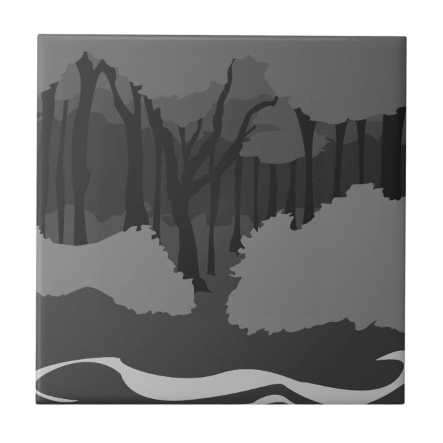 Spooky Forest Fliese (Vorderseite)