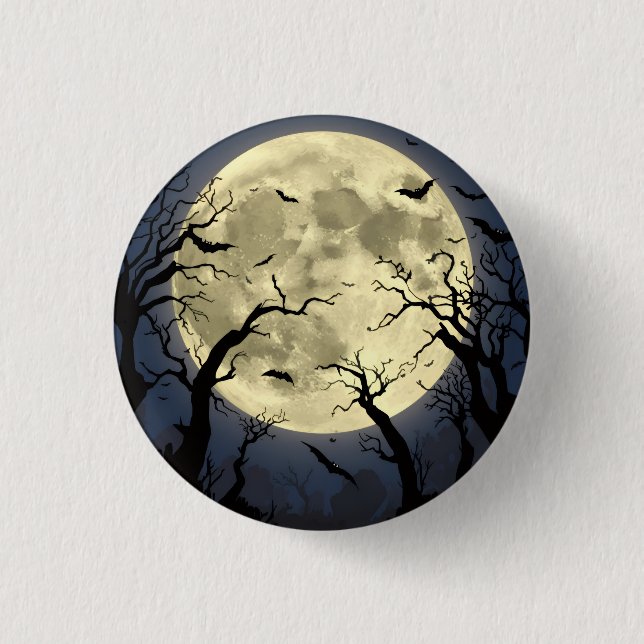 Spooky Full Moon Button (Vorderseite)