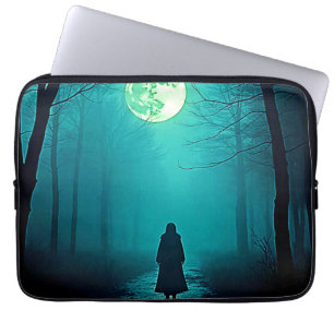 Spooky Full Moon Night Design Laptopschutzhülle