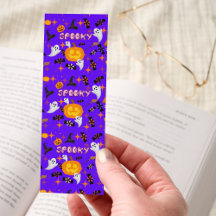 Spooky Fun Ghosts and Pumpkins Bookmark