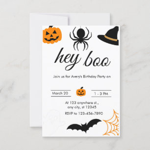 Spooky Fun Halloween Geburtstagsparty Einladung