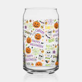 Spooky & Fun Pumpkin - farbenfrohe Halloween-Muste Dosenglas